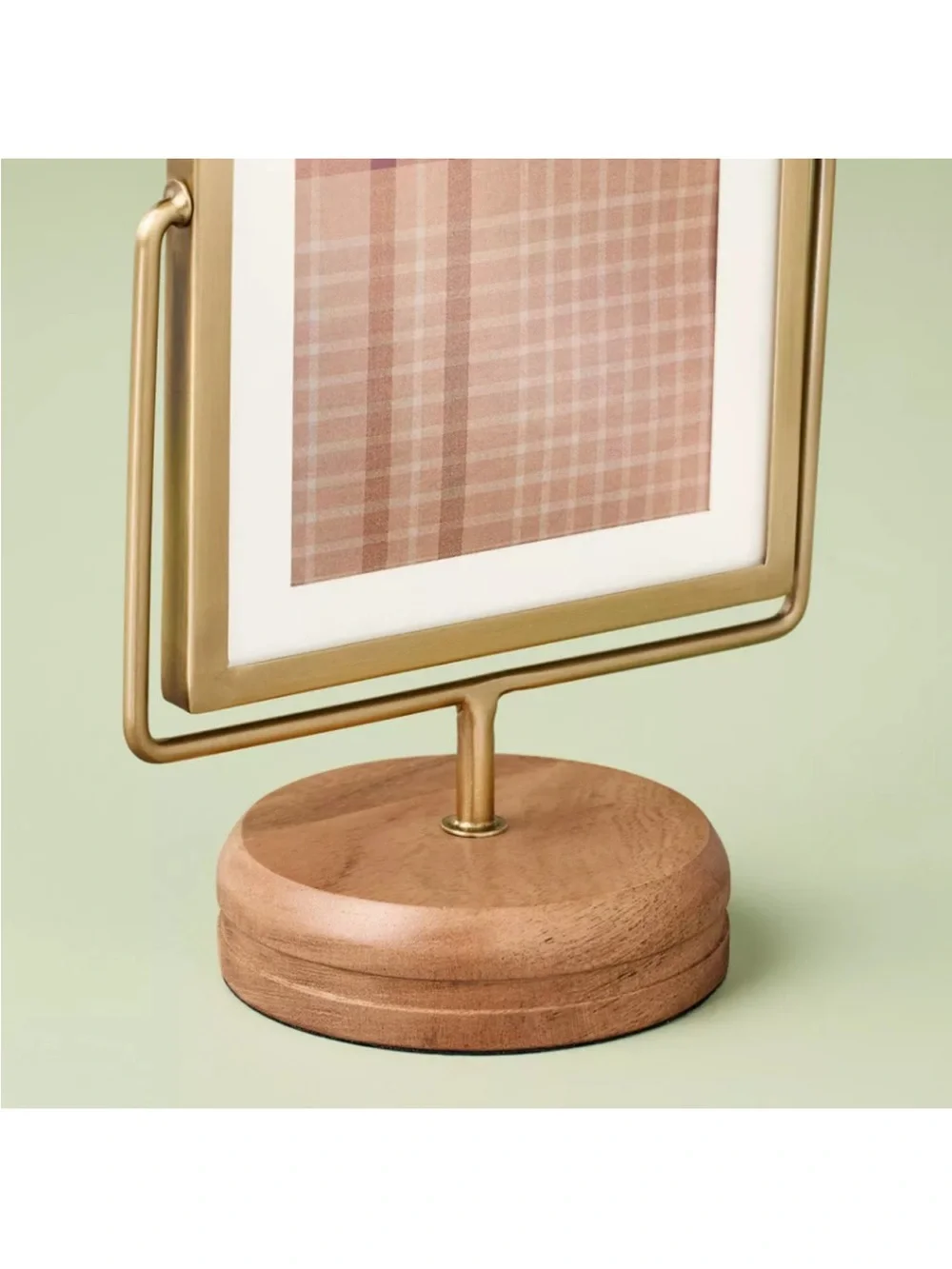 Hearth & and Hand with Magnolia 4x6 Wood Brass Pedestal Picture Frame Target